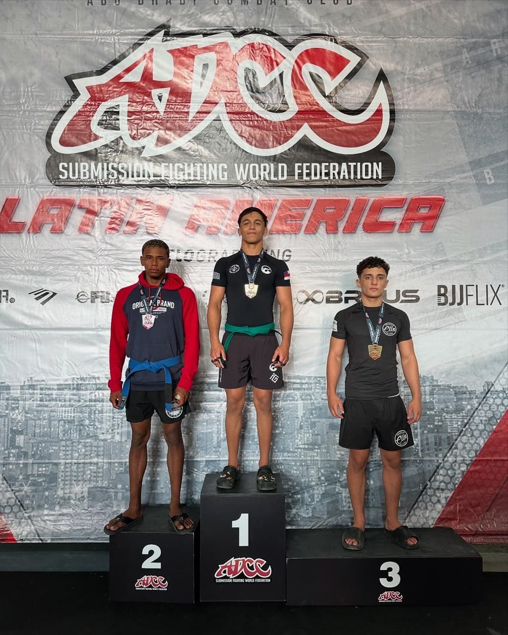 Isaque no pódio do ADCC Latin America