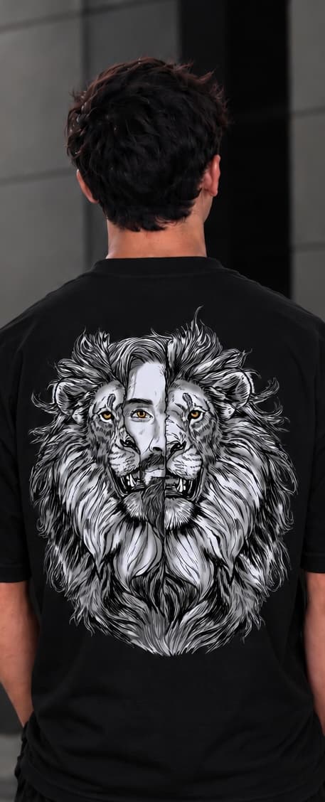 Leão de Judá — estampa, Preto