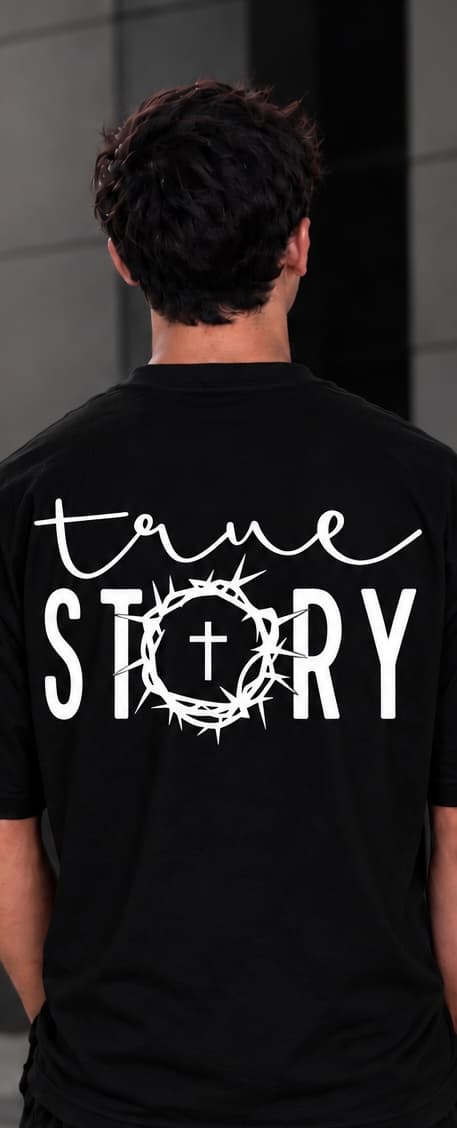 True Story — estampa, Preto